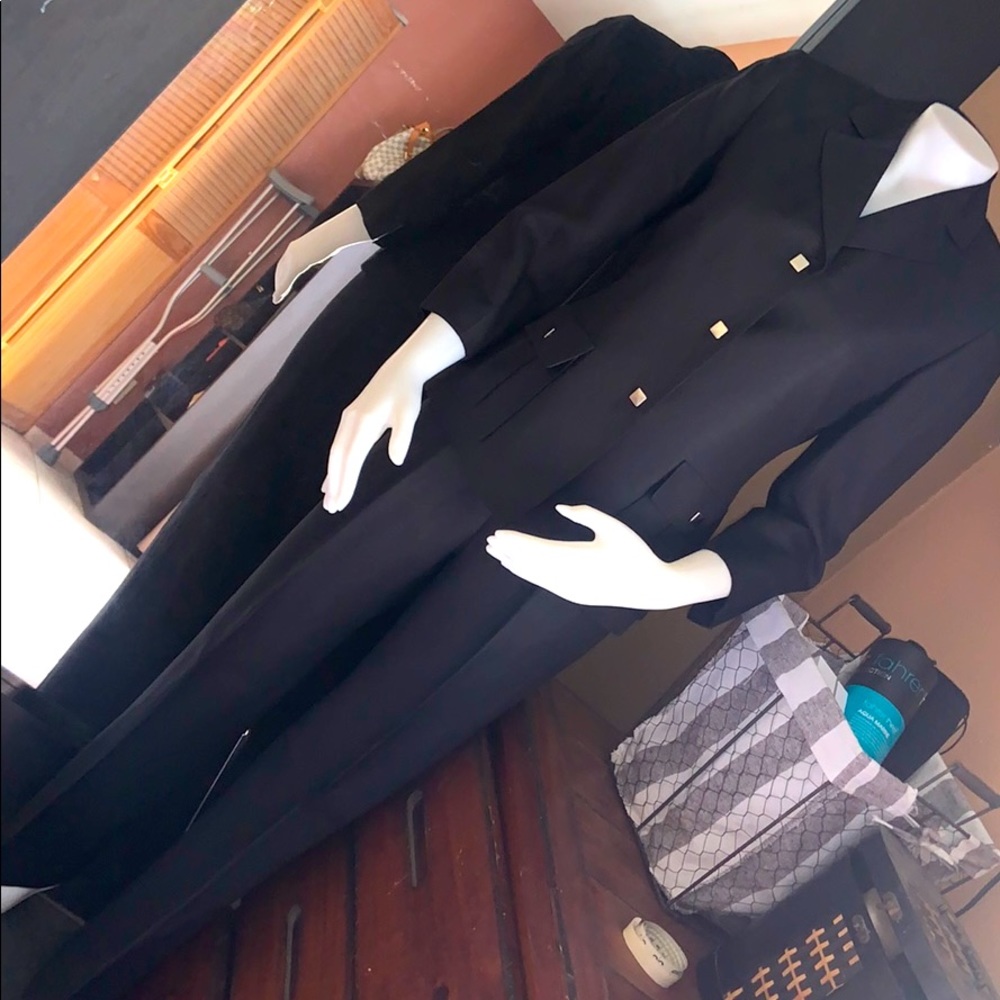 Kasper set sz 4 pants full length blazer 3/4 slvs